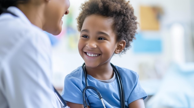 Photo l'infirmière s'occupe des patients pédiatriques avec une compassion sincère.