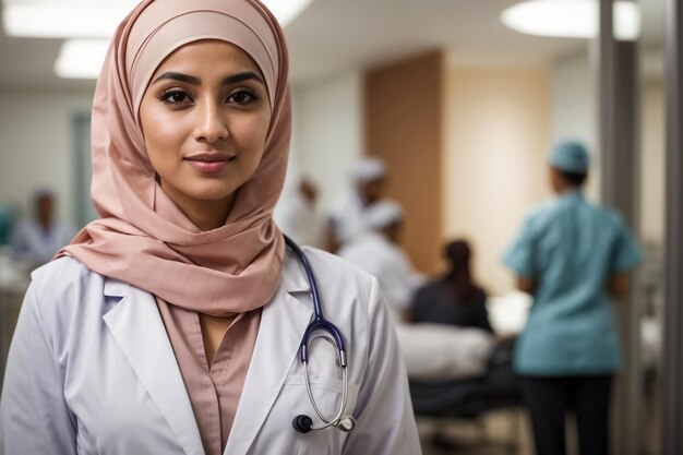 Photo infirmière de taille moyenne à l'hôpital