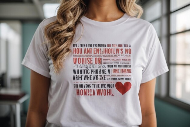 Photo l'infirmière typographie cite le design du t-shirt avec arc modifiable