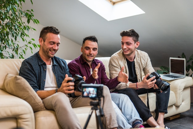 Influenceurs vlogging à domicile