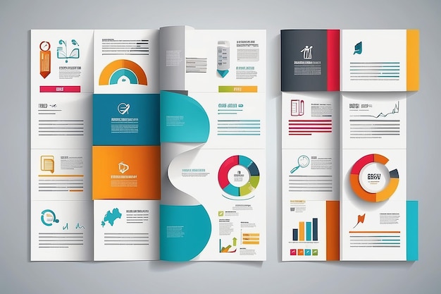 Photo infographie d'entreprise avec vecteur de conception de papier de note