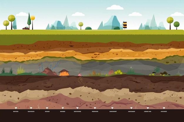 infographies sur la couche du sol