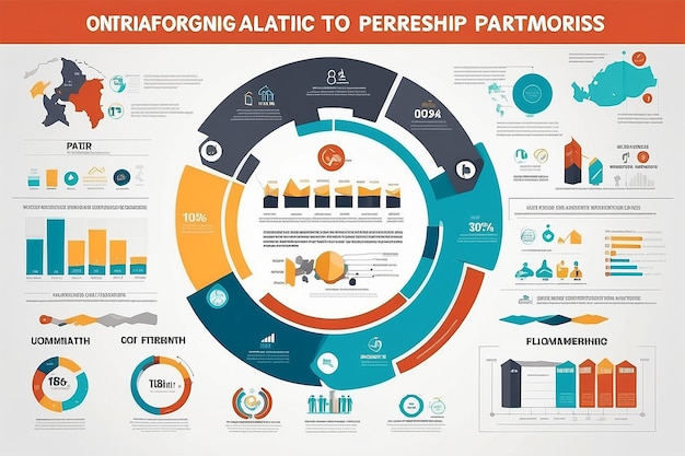 Photo infographies sur les partenariats commerciaux