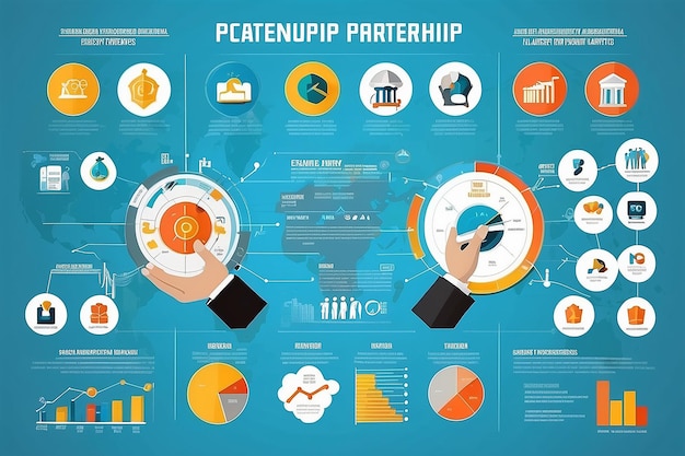 Photo infographies sur les partenariats commerciaux