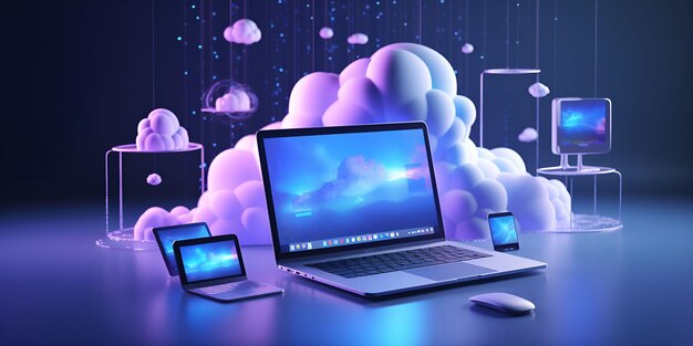 Photo l'informatique en nuage et ses avantages