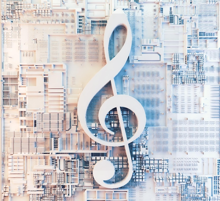 Photo ingénierie du son et concept de musique dubstep. créer un design musical.