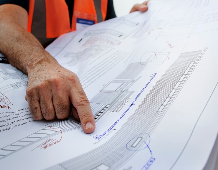 Photo ingénieur de chantier sur un chantier de construction