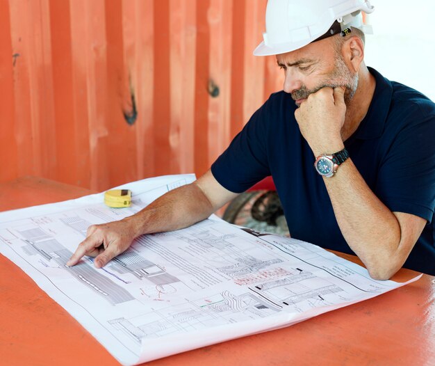 Ingénieur de chantier sur un chantier de construction