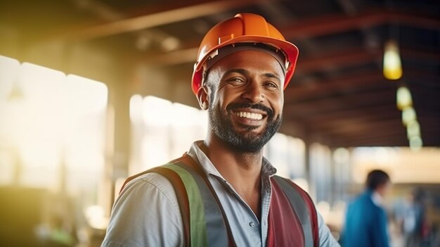 Photo ingénieur en construction génératif ai