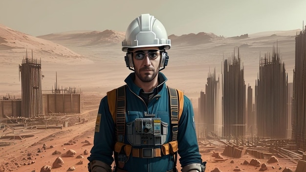 Ingénieur en construction sur Mars