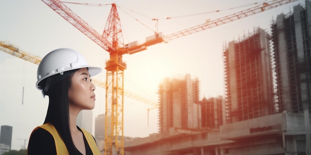 Un ingénieur devant la grue