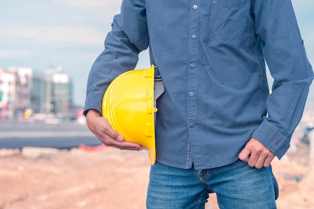 Ingénieur, tenue, casque, ouvrier construction, professionnel, sécurité, travail, industrie, bâtiment, responsable