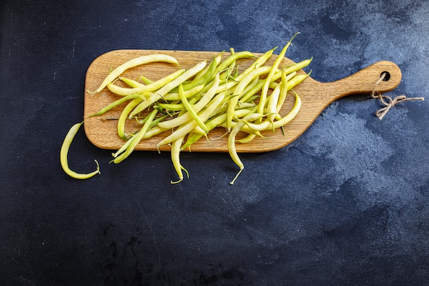 Ingrédient de légumineuses de couleur jaune haricots verts