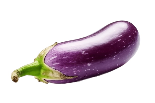 Ingrédient végétal d'aubergine isolé sur un fond transparent Ai générative