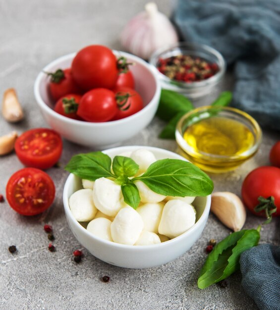 Ingrédients alimentaires italiens