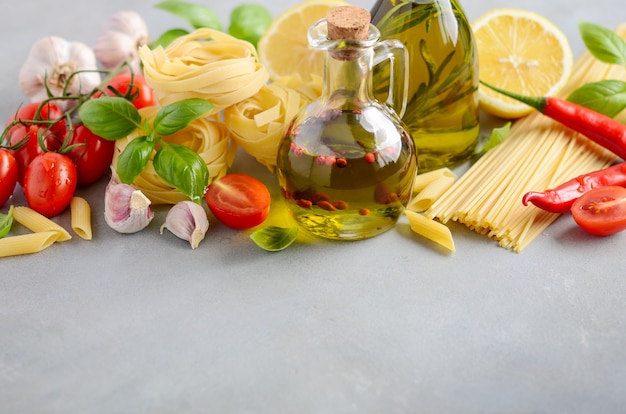 Ingrédients alimentaires italiens