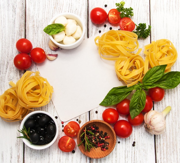 Ingrédients alimentaires italiens