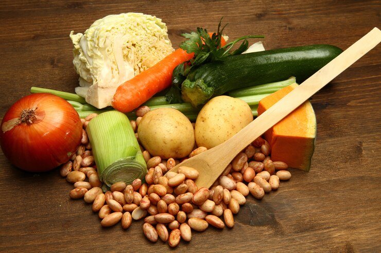 Photo ingrédients frais pour minestrone