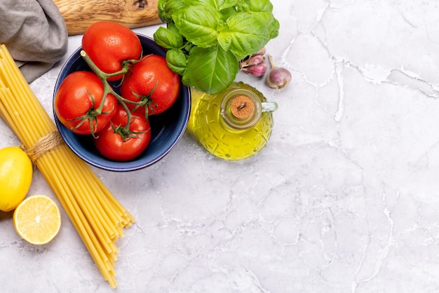 Ingrédients pour cuisiner la cuisine italienne