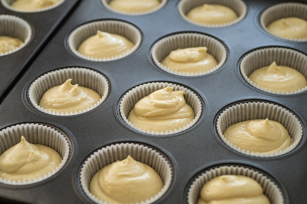 Ingrédients pour la cuisson des cupcakes