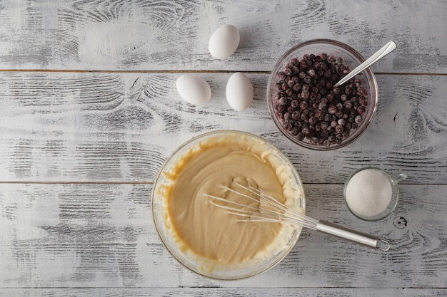 Ingrédients pour la cuisson du gâteau