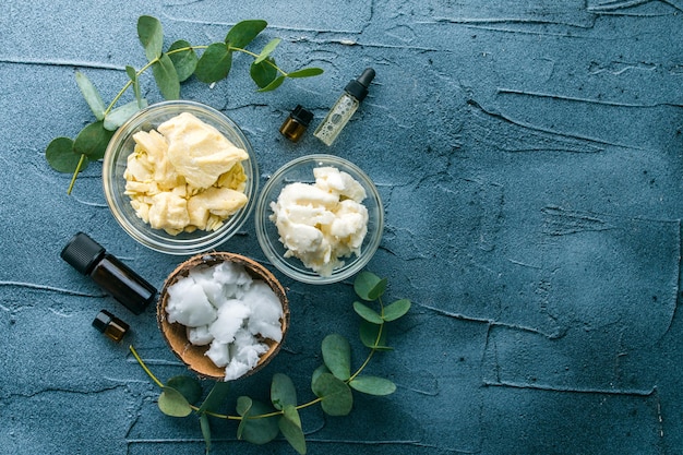 ingrédients pour faire du beurre corporel hydratant à la maison copiez l'espace