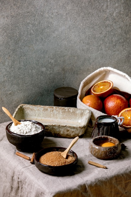 Ingrédients pour la pâtisserie maison