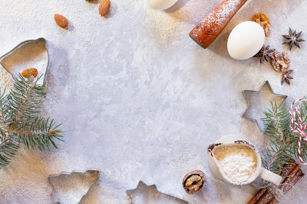 Ingrédients pour la pâtisserie de Noël