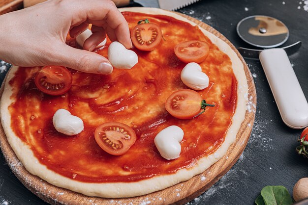 Ingrédients pour pizza italienne classique