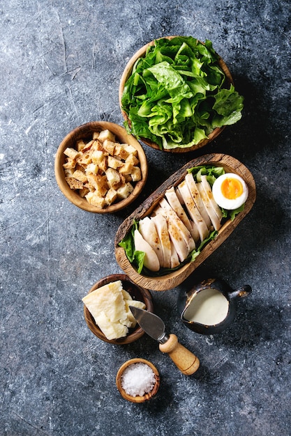 Ingrédients pour la salade César