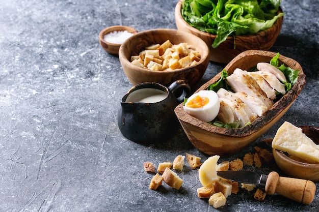 Ingrédients pour la salade César