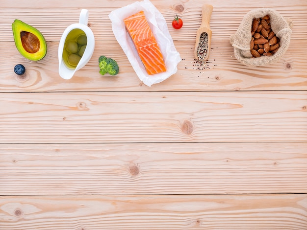 Ingrédients pour la sélection d&#39;aliments sains.