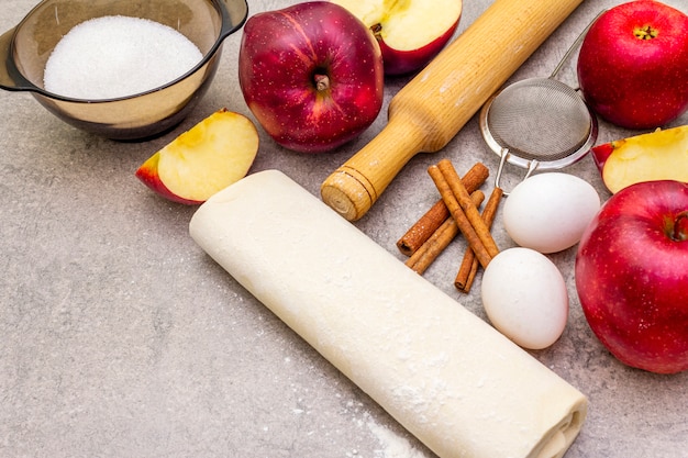 Ingrédients pour la tarte aux pommes