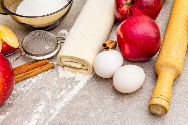 Ingrédients pour la tarte aux pommes