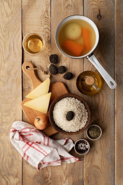 Ingrédients de la recette de la truffe à plat