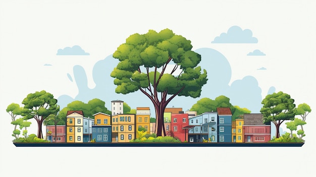 Une initiative de quartier où les résidents plantent des arbres de différentes parties du monde pour l'unité mondiale.