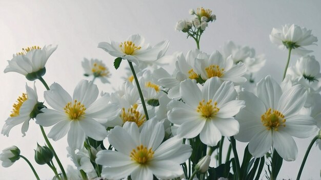 L'innocence capturée en gros plan des fleurs de marguerites blanches