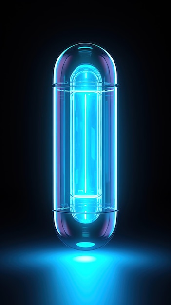 L'innovation de la pilule lumineuse nano gravure solutions de santé en bleu biotechnologie