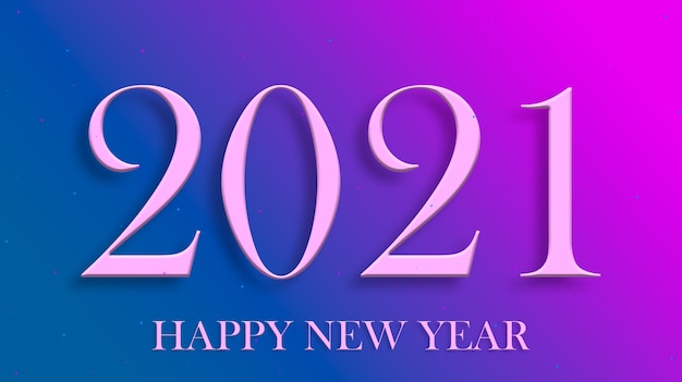 Inscription 3D 2021 Bonne année