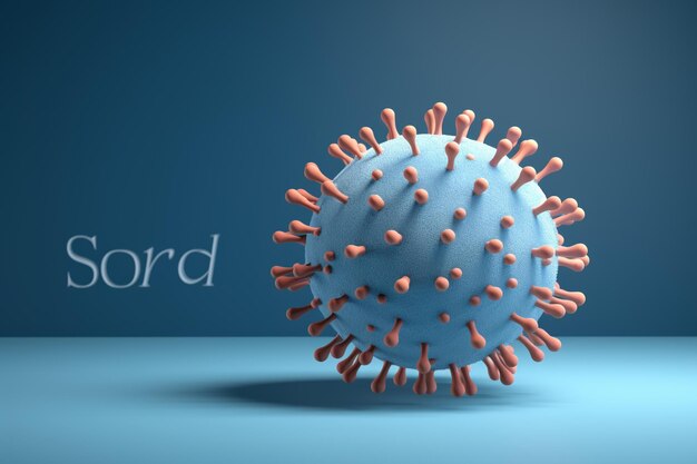 L'inscription arrêter le coronavirus sur un fond bleu