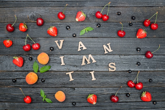 Inscription vitamines et fruits