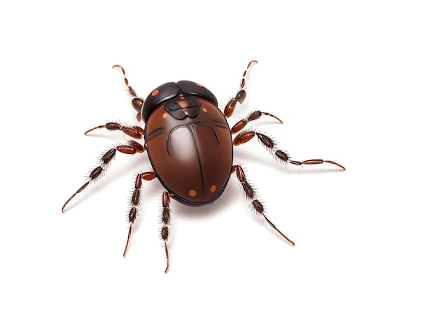 insecte tique de chien isolé sur une image générée par IA transparente