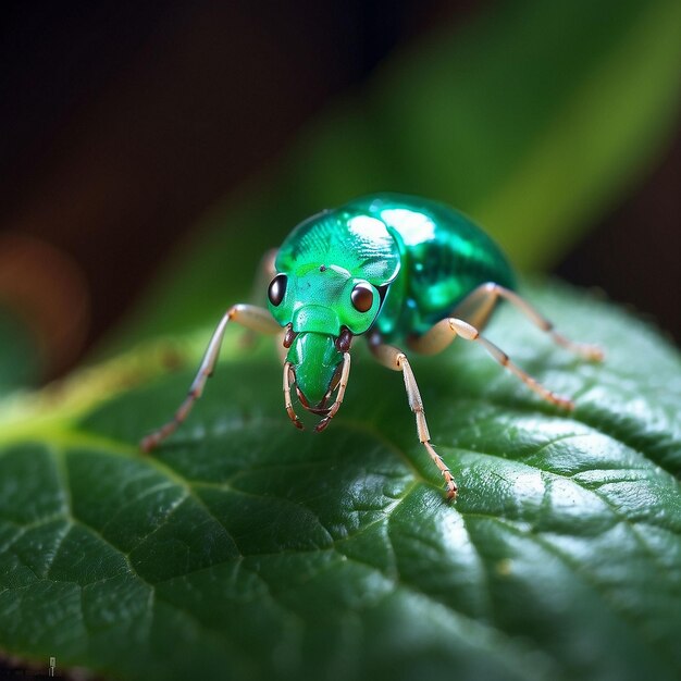 Un insecte vert intéressant