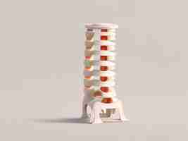 Photo insight anatomique rendering 3d d'une colonne vertébrale dans une perspective élégante