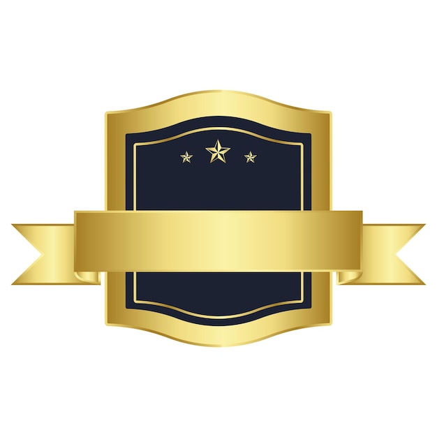 Insigne en or à fond transparent