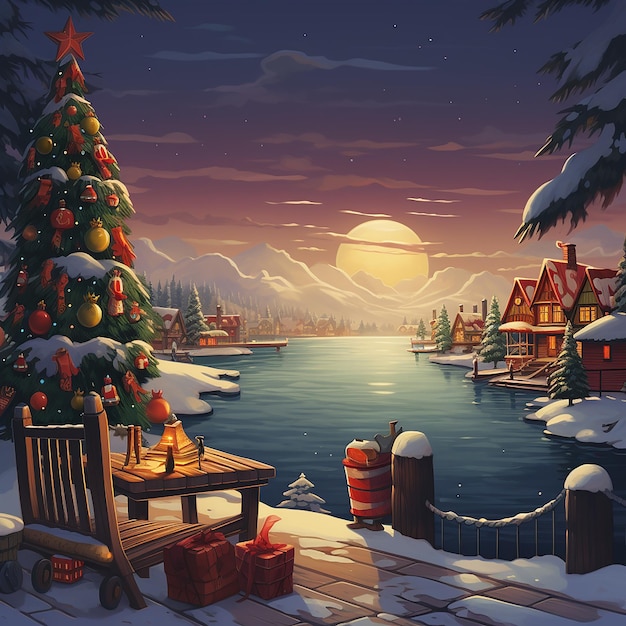 Inspiration festive L’hiver dans les illustrations de Noël