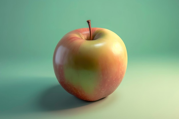 Inspiration pour une alimentation saine Belle photographie de pomme avec des couleurs unies douces AI générative