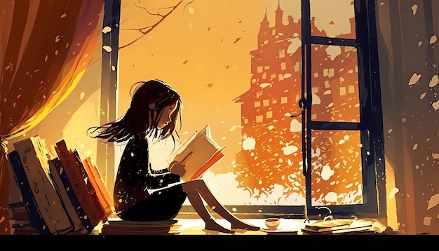 Inspirer l'imagination des jeunes lecteurs illustration d'art numérique du jour du livre