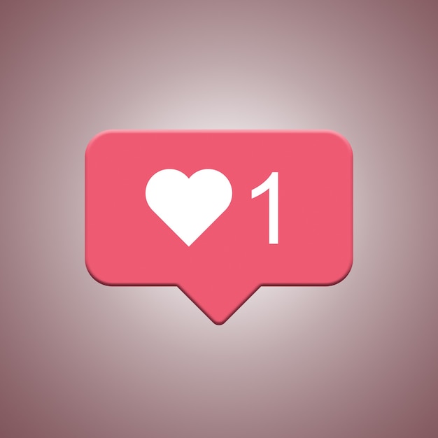 Photo instagram comme icône de notification 3d