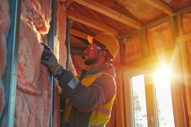 installateur de murs isolants dans la maison IA générative